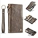 Produktbild WLWLEO Für iPhone Xsmax/XR/X/XS / 7/8 Fall Abnehmbarer magnetischer PU-Leder-Kupplungs-Mappen-Schlag-Abdeckungs-Fall mit Kartenschlitz für iPhone 7 / 8Plus,Brown,iPhoneXR