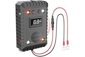 WUGEIN 12V Ultrasónico Repelente de Martas para Automóviles,con Luz Intermitente,Ahuyentador de Topos para Automóviles,Protección Inmediata Y Duradera contra Roedores En El Compartimento del Motor