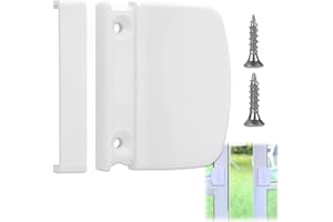 HAZMA 1 Set Maniglia Porta Finestra, Maniglia Per Portafinestra Per Un'Installazione Salvaspazio Tra Porta E Tapparella. Con Viti, Maniglia Porta Esterna Per Numerose Applicazioni(Bianca)