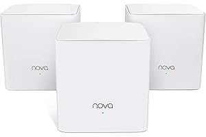 Tenda Nova MW5s Mesh WiFi System - Whole Home WiFi Mesh Network - 3500sq² WiFi Coverage - Dual-Band AC1200 - Gigabit Ports - Easy Setup - Replaces WiFi Router and Extender - Works with Alexa - 3-Pack