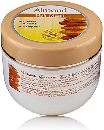 Almond Hair Mask with Almond Oil and Vitamin F for dry and treated Hair improves shine