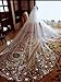 Produktbild TUOHUNSH 2 Tier Elegant Brautschleier Lace Kante Applikationen Pailletten Dom Länge Lange Schleier Hochzeit Zubehör + Kämmen