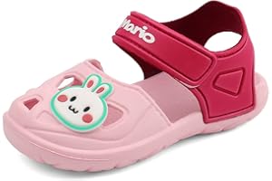 Cheerful Mario 2-5 Anni Bimbo Bimba Sandali Gomma Estive Zoccoli da Mare Scarpe per Bambino Bambina Punta Chiusa