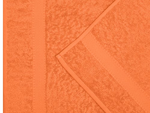 Frottiertücher der Serie Opal – erhältlich in 33 modernen Farben und 7 verschiedenen Größen -Markenqualität von Dyckhoff, Duschtuch [70 x 140 cm], orange - 3