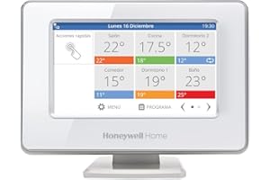 Honeywell Home THR99C3100 evohome Smart WiFi Thermostat — App-Enabled to Improve Efficiency — Compatible with Apple HomeKit, Google Home, Amazon Alexa and and IFTTT, White (1 Piece)