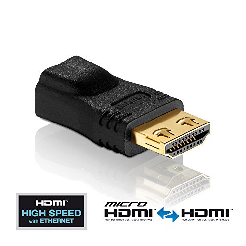 PureInstall PI085 HDMI-A Stecker auf Micro HDMI-D Buchse Adapter – Auflösungen bis auf UltraHD / 4K / 2160p - 2