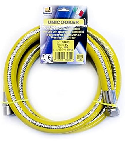 Gasslang voor fornuis gasslang RVS Ecoflex 60cm 73.110