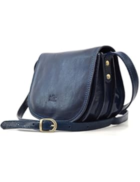 Ledertasche/Damentasche/ Italienische echt Leder /Umhängetasche /Schultertasche /Satteltasche/ Crossover Tasche.