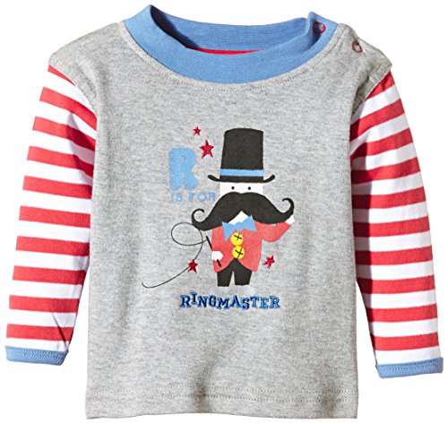 Rockin' Baby Unisex Baby Ringmaster T-Shirt, Grey, 9-12 Months