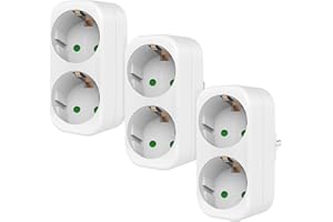 DYNOPULS Doppelsteckdose, Doppelstecker für Steckdose