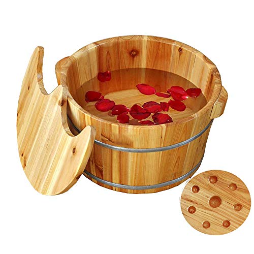 Foot bath barrel foot bath barrel foot washing barrel pedicure barrel footbath with massage grain with lid