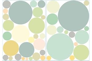‎WANDTATTOO-LOFT Wandtattoo Loft Wandsticker Kreise-Set, 40 Stück - Pastell Grün, Wandtattoo Kinderzimmer Deko, Wandsticker Kinderzimmer, Wand Aufkleber Kinder, Punkte Wandtattoo, Babyzimmer Deko, Kinderzimmerdeko