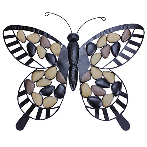 Deko Schmetterling 55cm Stein Metall Wandschmuck Wanddeko Gartendeko