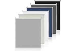 ‎SANFREE Verdunklungsrollo Verdunkelungsrollo Rollos ohne Bohren Hellgrau B90 x H170cm-Stoffbreite 85cm Klemmfix Rollo Innenrollo für Fenster ohne Bohren