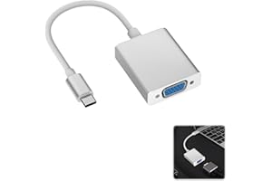 WZWZO Adaptateur Vga, VGA USB C, USB-C VG A, USB C V GA, US B C vers VG A, US B C to VG A, Type C VG A, Câble V GA U SB C, Adaptateur V GA U SB C, pour MacBook Pro/Air, pour iPhone 15 Plus Pro Max