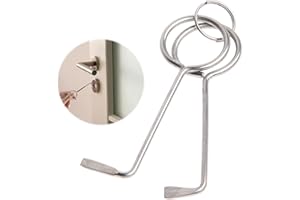 KKVOGMLE Set of 2 Lock Pick Set, Professional Opening Tool, Opens Almost Any Door, Universal Key for BuntBart Lock Opener, Stainless Steel Silver Deadlock Key (9.5 cm)