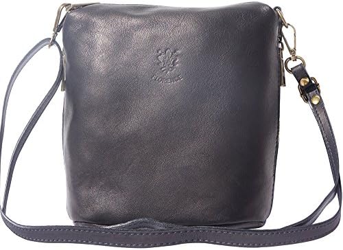 SOFT CROSS BODY LEATHER BAG “FELICITÀ” WITH SMALL SIDE POCKETS 8620 (Black)