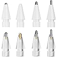 GAYAMENT GAYA [8 Pack] Apple Pencil Tips,Replacement Tips for Apple Pencil 2nd Generation,Apple Pencil 1st Generation Spare Nib for ipad Pen/Stylus Pen,Apple Pencil 2/1,Plastic &Metal Apple Tips