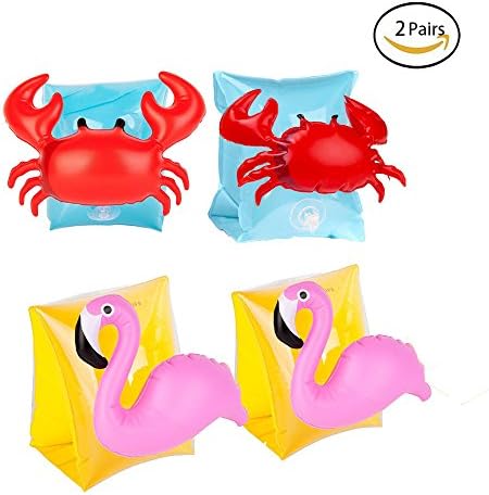 HAPPYX Inflatable Arm Floats, Floatation Sleeves Floats Tube Water Wings Swimming Arm Bands for Kids