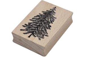 Artoz Timbro in legno – "Abete" – 70 x 50 mm – Timbro per fai da te per Natale, inviti, saluti