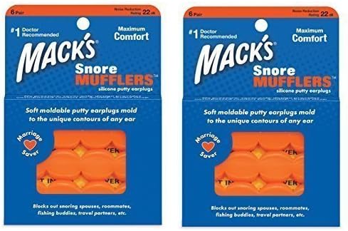 Macks Snore Mufflers Silicone Putty Earplugs, 6-Count (Pack of 2) by McKeon Products, Inc.