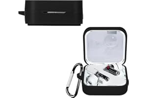 KZIOACSH Silicone Case for Nothing Ear 2024, Ultra Slim Anti-Scratch Anti-Lost Protective Earbuds Case Lightweight Washable Sumdge-Proof Earphone Skin Cover with Carabiner for Nothing Ear 2024,Black