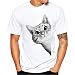 Produktbild VENMO Männer Frauen Printing Tees Shirt Kurzarm Baumwolle T-Shirt Bluse (White, M)