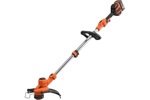 BLACK+DECKER Coupe-Bordures sans Fil 36V avec Batterie et Chargeur Rapide - Largeur de Coupe 33cm, Moteur brushless, déroulement Automatique du Fil, Vitesse Variable - BCSTA536L1-QW