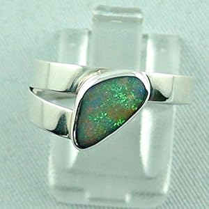 Sterling Silberring mit Top Semi Black Opal 0,80 ct