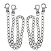 Produktbild BESTZY Gliederkette, 2 Stück Metallkette Gliederkette mit Karabinerhaken Zubehör für Hut Kostüm Dekoration (Silber)