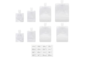 RIIEYOCA sacchetto di imballaggio vuoto di plastica trasparente liquido da viaggio portatile, cosmetici, sacchetto di imballaggio per articoli da toeletta (mescolare)
