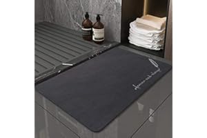 ZUOMIDIE Super chłonna mata podłogowa, antypoślizgowa mata łazienkowa, szybkoschnąca, cienkie dywaniki łazienkowe pasują pod drzwi, zmywalne dywaniki łazienkowe, dywanik prysznicowy do wanny (chmurka-szara)