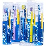Curaprox 5 x Zahnbürste CS 1560 Soft - Handzahnbürste für Erwachsene mit 1560 Soft CUREN Borsten - 5 Stück, zufällige Farbe