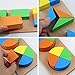 Produktbild Gaddrt Bildung Spielzeug Geometrische Figur Puzzle aus Holz Kinder Puzzle Fantasie, Augen-Hand-Koordination und Farbe für Kinder 29.5x8.2x2.5cm (A)