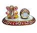 Produktbild The Hue Cottage lord ganesha Chowki handwerklich Marmortisch Uhr Multicolor Paradestück Innere Geschenkartikel