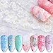 Produktbild LXYQW Nagelsticker Nagelaufkleber 27 Stücke Weiße Blume Nagelaufkleber Abziehbilder 3D Sliders Geometrie Tattoo Wraps Selbstklebende Kunst Dekoration Manicur