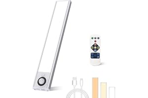 Laliled Unterbauleuchte mit Bewegungssensor 56 LEDs,20cm Schrankbeleuchtung Küche Unterschrank Beleuchtung Fernbedienung Wiederaufladbar Schranklicht Schrankleuchten für Küche,Treppe,Kleiderschrank
