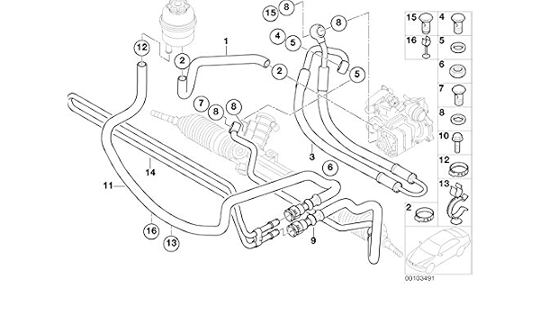 BMW Genuine Hydro Steering Pressure Hose Oil Pipe 3 Series E46 32416766962  : Amazon.co.uk: Automotive