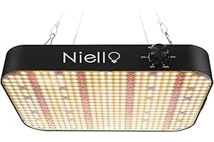 Niello lampe de croissance LED, 1200w avec IR & UV lumière de croissance pour les plantes d'intérieur, spectre complet de la lumière des plantes avec dimmable, fonction Daisy chain pour VEG, fleurs