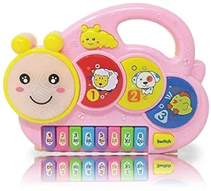 MK MART Caterpillar Flashing Drum Piano Musical Toys for Babies and Kids Small Piano for Kids Musical Piano Best Toy