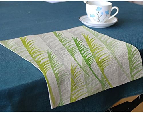 HJHET Simple and clear cotton linen fabric insulation cushion Table mat, 32*45cm