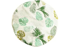 Cabilock 2 Pezzi Copertura Antipolvere Per Ventilatore in Cotone E Lino, Lavabile, Stile Pianta, 100x100 Cm, Verde, Protezione Da Polvere E Graffi