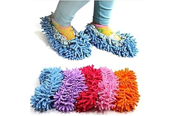 Chaussons-serpillière pour Le Nettoyage de la Salle de Bains, la Cuisine, Le Bureau (A)