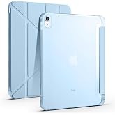 Fogy iPad (A16) 11in&ccedil; 2025 Uyumlu Kılıf &Uuml;&ccedil;gen Tri Folding Kalem B&ouml;lmeli Standlı Kılıfı A3355 mavi