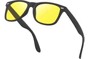 Ulknyss Lunettes Conduite de Nuit Homme Femme Polarisés - Anti éblouissement Lunette Vision Nocturne Verre Jaune