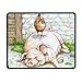 Produktbild The Cock Stepped On The Pig Illustrations Mouse Pad 7.08X8.66 inches/18X22 cm with Decor,Anti-Skid Rubber Mouse Pad,with Stitched Edges