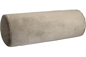 beties - Samt&Sonders-Serie - XL Nackenrollenbezug 25x70 cm; Nackenrollenhülle Samtkissen Dekokissen aus einem Deutschen Unternehmen in hochwertiger Qualität (Taupe)