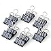 Produktbild Busirde 12pcs Metal Clip Binder for Album Memo Paper File Document Photo Stationary Black 19mm Clamp Gripper