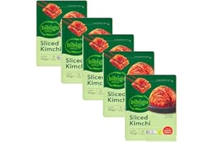 MAHNUR Naturally Fermented Kimchi, Sliced Korean Napa Cabbage. Gut‑Healthy & Delicious Korean-Style, Vegan & Gluten-Free | 1.5kg (150g, Pack of 5)