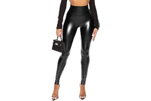 Navneet Leggins Cuero Leggings Mujer Push Up Cintura Alta Pantalones Elasticos Leggins Termicos Invierno Disfraz Halloween